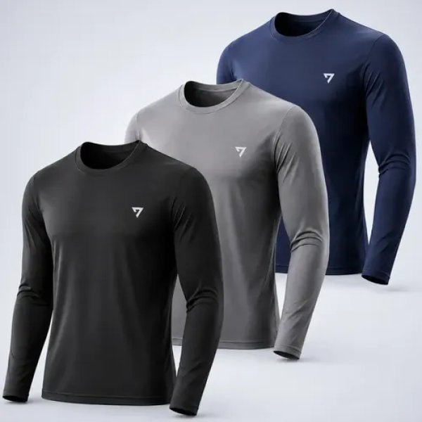 Kit 3 Camisetas Térmicas Masculina Segunda Pele Camisa Uv50-