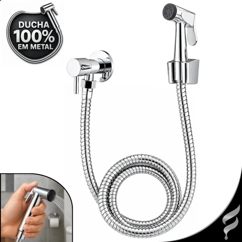 Ducha Higiênica Chuveirinho Softinox Completa 100% Metal ...