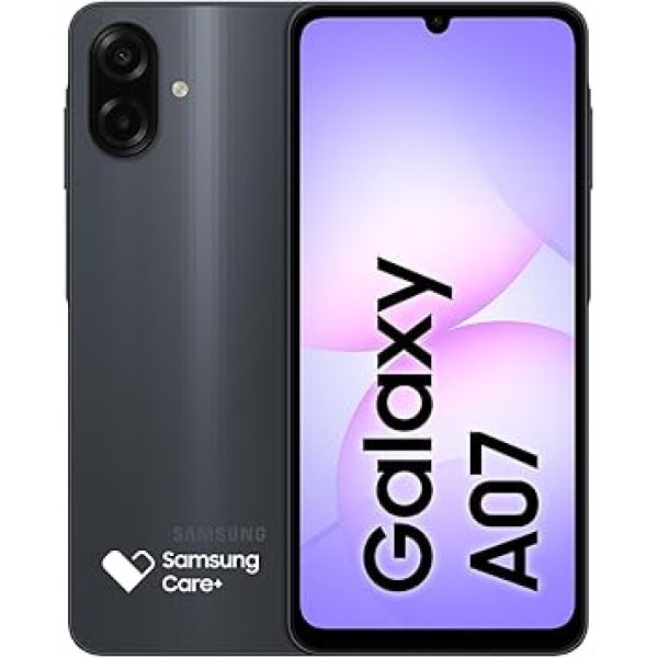 Celular Samsung Galaxy A07 128GB, 4GB, Câm. 50MP, Tela 6.7"- Preto