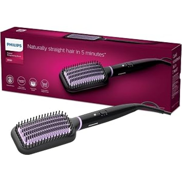 PHILIPS Escova Alisadora Aquecida para Cabelos BHH880 BIV